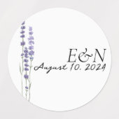 Eenvoudige delicate Franse lavendel bruiloft stick Labels (Design 2)