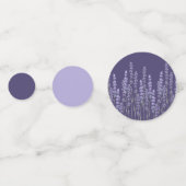 Eenvoudige Delicate Franse Lavendel Field Bruiloft Confetti (Voorkanten)