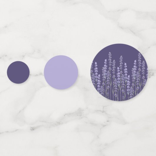 Eenvoudige Delicate Franse Lavendel Field Bruiloft Confetti (Voorkanten)