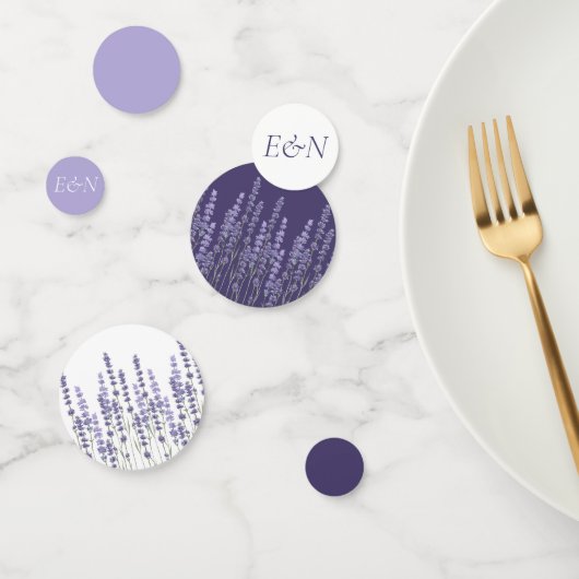 Eenvoudige Delicate Franse Lavendel Field Bruiloft Confetti (Groep)