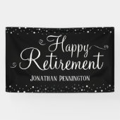 Eenvoudige demontage Silver Confetti Spandoek (Horizontaal)