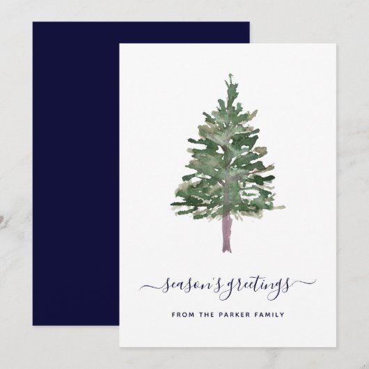 Eenvoudige den feestdagenkaart (Voorkant / Achterkant)