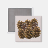 Eenvoudige denneappels magneet (Voorkant / Achterkant)