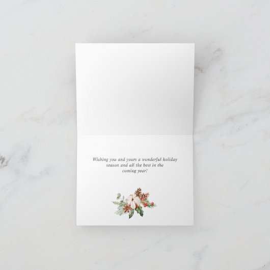 Eenvoudige dennenappels krans vrolijk kerstgroet feestdagen kaart (Binnen)