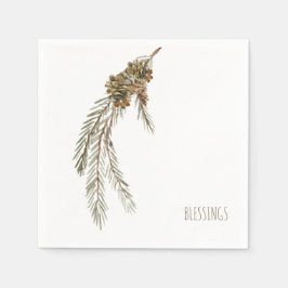 Eenvoudige dennenappels Zegeningen Thanksgiving Co Servet