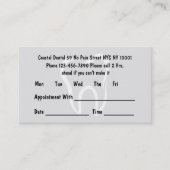 Eenvoudige Dentist Appointkaarten Afsprakenkaartje (Voorkant)