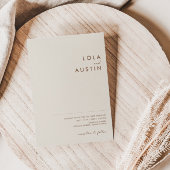 Eenvoudige Desert Natural White All In One Uitnodi Kaart