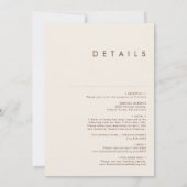 Eenvoudige Desert Natural White All In One Uitnodi Kaart (Achterkant)