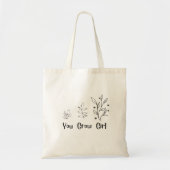 Eenvoudige design-Canvas tas "You Grow Girl" (Voorkant)