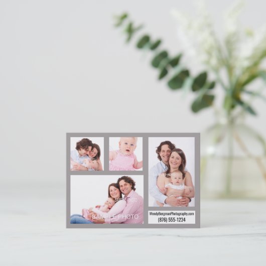 Eenvoudige Design Photography Afbeelding Contact C Visitekaartje (Staand voorkant)