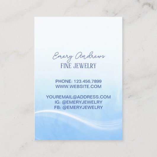 Eenvoudige Designer Sieraden Ketting Holder Displa Visitekaartje (Achterkant)