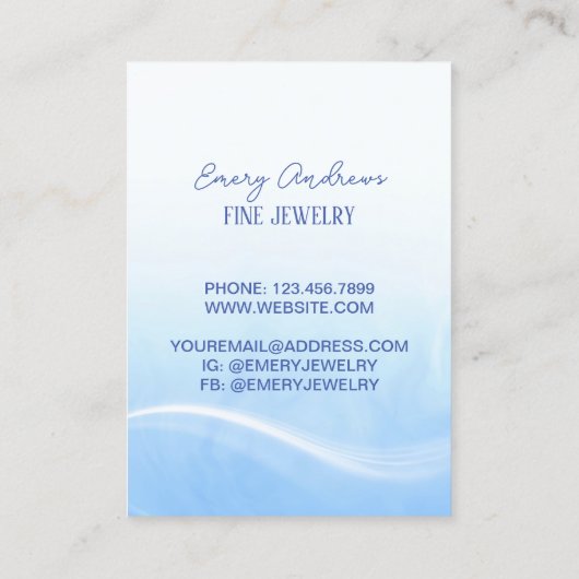 Eenvoudige Designer Sieraden Oorbel Houder Display Visitekaartje (Achterkant)