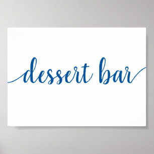 Eenvoudige Dessert Bar   French Blue elk event tek Poster