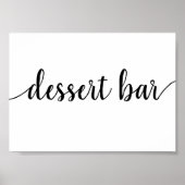 Eenvoudige Dessert Bar | Zwart script elk eventtek Poster (Voorkant)