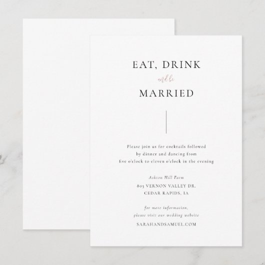 Eenvoudige Detailkaart, Trouwdetailkaart Kaart (Voorkant / Achterkant)