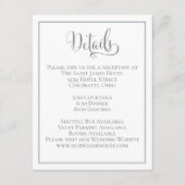 Eenvoudige details groene bruiloft informatiekaartje (Voorkant)