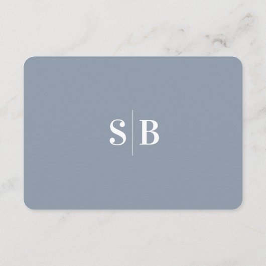 Eenvoudige details over het blauwe huwelijk in de  informatiekaartje (Achterkant)