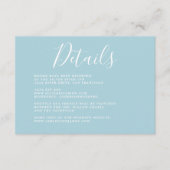 Eenvoudige details over het chic Calligraphy Weddi Informatiekaartje (Voorkant)