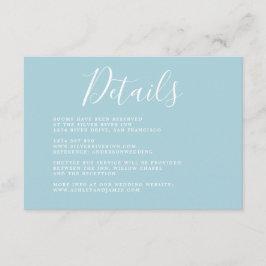 Eenvoudige details over het chic Calligraphy Weddi Informatiekaartje