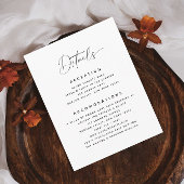 Eenvoudige details Pompoenen Website Bruiloft Informatiekaartje