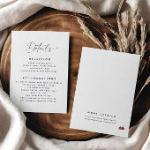 Eenvoudige details Pompoenen Website Bruiloft Informatiekaartje