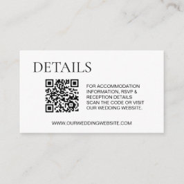 Eenvoudige details — RSVP QR-code Website Informatiekaartje