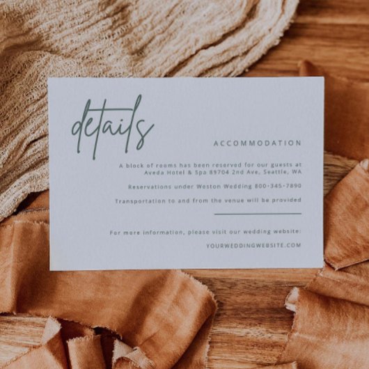 Eenvoudige Details Trouw Uitnodiging Bijlage kaart