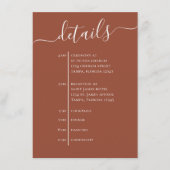 Eenvoudige details van de tijdlijn voor het huweli informatiekaartje (Voorkant)