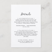 Eenvoudige details van het klassieke Kraft Weddens Informatiekaartje (Voorkant)