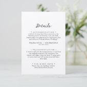 Eenvoudige details van het klassieke Kraft Weddens Informatiekaartje (Staand voorkant)