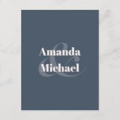 Eenvoudige details van het moderne marineminimenta informatiekaartje (Achterkant)