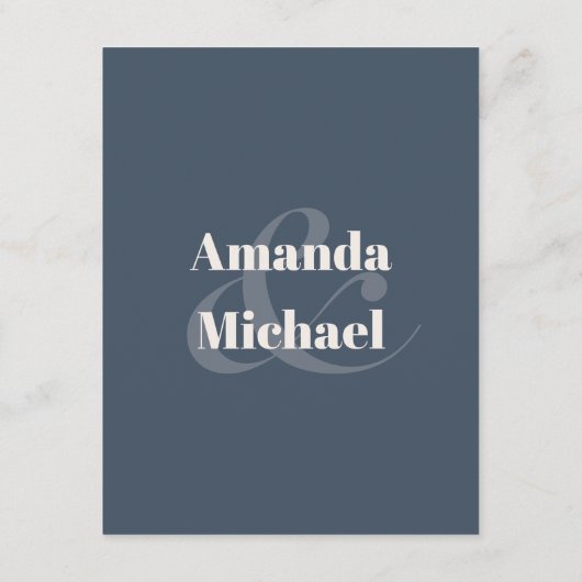 Eenvoudige details van het moderne marineminimenta informatiekaartje (Achterkant)