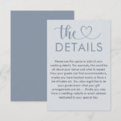 Eenvoudige details van het paardenbruine mosterd informatiekaartje (Voorkant / Achterkant)