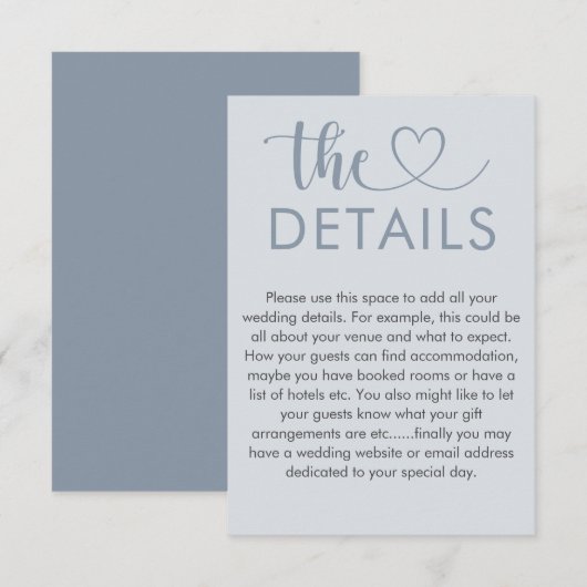 Eenvoudige details van het paardenbruine mosterd informatiekaartje (Voorkant / Achterkant)