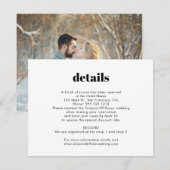 Eenvoudige details van het seriële huwelijk informatiekaartje (Voorkant / Achterkant)