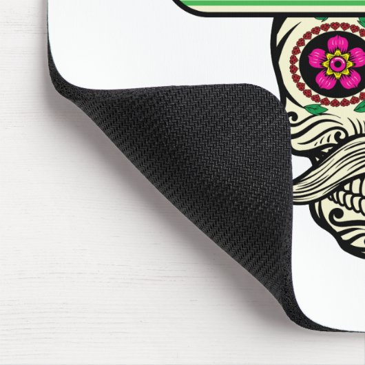 Eenvoudige Dia de Muertos schedel met Pet | Muisma Muismat (Hoek)