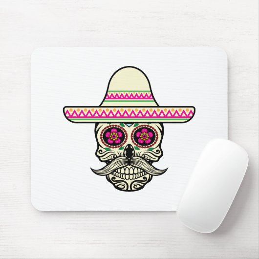 Eenvoudige Dia de Muertos schedel met Pet | Muisma Muismat (Met muis)