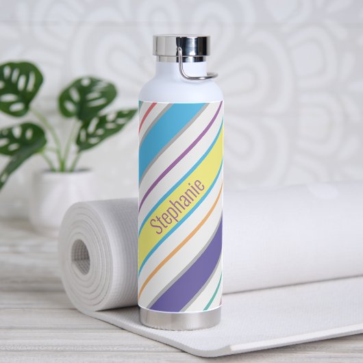 Eenvoudige diagonale strepen waterfles (Yoga)