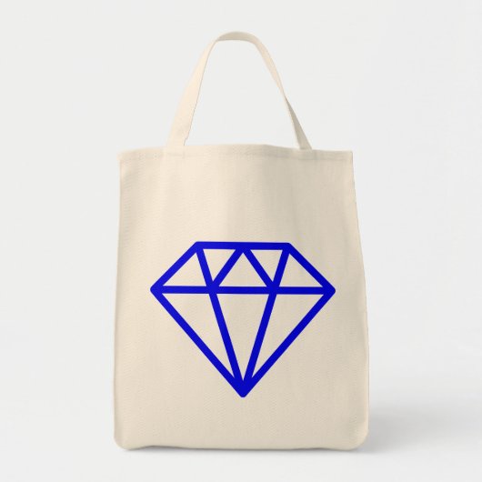 Eenvoudige diamant - blauw tote bag (Voorkant)