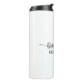 Eenvoudige Diamant Elegant Script Bachelorette Wee Thermosbeker (Gedraaid links)