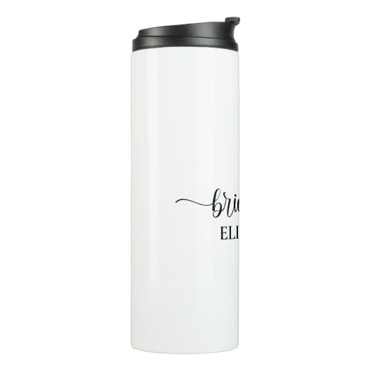 Eenvoudige Diamant Elegant Script Bachelorette Wee Thermosbeker (Gedraaid links)