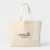 Eenvoudige Diamant Elegante Script Meisjesuitje We Grote Tote Bag (Voorkant)