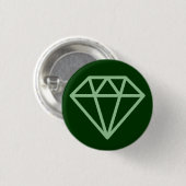 Eenvoudige diamant - Faded groen op donker bos gro Ronde Button 3,2 Cm (Voorkant /achterkant)