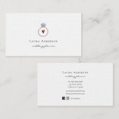 Eenvoudige Diamond Verloving ring Wedding Planner Visitekaartje (Voorkant / Achterkant)