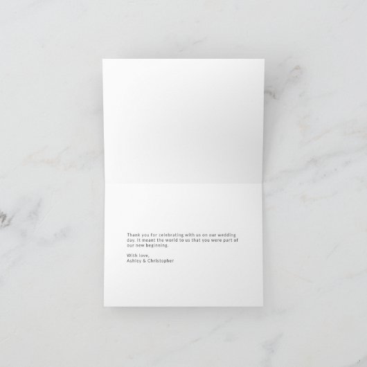 Eenvoudige diepe robijnrood bedankkaart (Binnen)