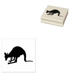 Eenvoudige Dier Australische kangoeroe illustratie Rubberstempel