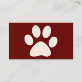 Eenvoudige dierenpootje visitekaartje (Achterkant)