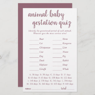 Eenvoudige dierlijke Baby Mauve Roze Gestational