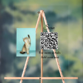 Eenvoudige diernaam details QR-code tekst toevoege Acryl Bord (Neutraal)