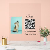 Eenvoudige diernaam details QR-code tekst toevoege Acryl Bord (Huwelijk)